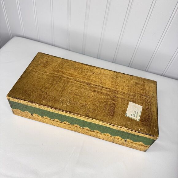 Vintage Florentine Tissue Box Green & Gold Gilt Gild Gilded Made in Italy - Picture 5 of 10